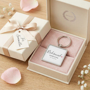 Porte-clés Mariage de demoiselle d'honneur élégant