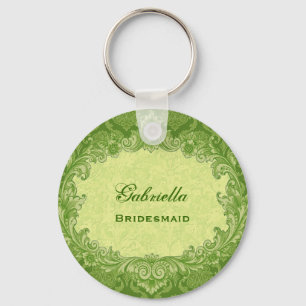 Porte-clés Mariage de la servante d'accueil Favor Lime Green 