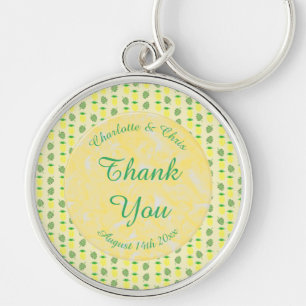 Porte-clés Mariage d'été tropical Ananas et Palm Feuille