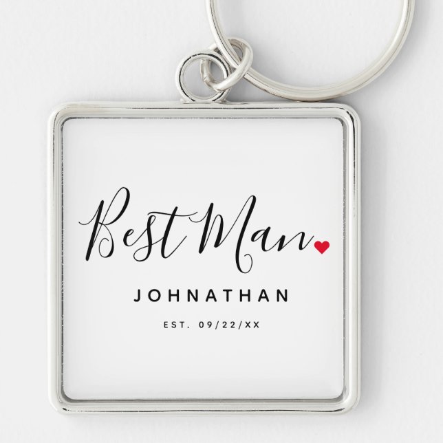 Porte-clés Mariage élégant Best Man (Devant)