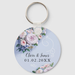 Porte-clés Mariage en couple Rose de Peony pour un mariage é
