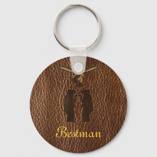 Porte-clés Mariage en cuir