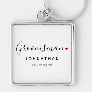Porte-clés Mariage Groomsman élégant