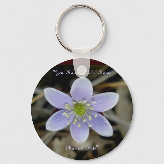Porte-clés Mariage Hepatica se souvenir Porte - clé (Recto)