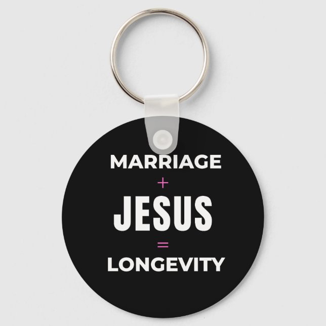 Porte-clés Mariage + Jésus = Longévité (Recto)