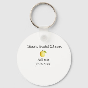 Porte-clés Mariage lemon moderne simple minimaliste rustique