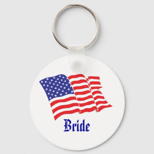 Porte-clés Mariage patriotique mariée