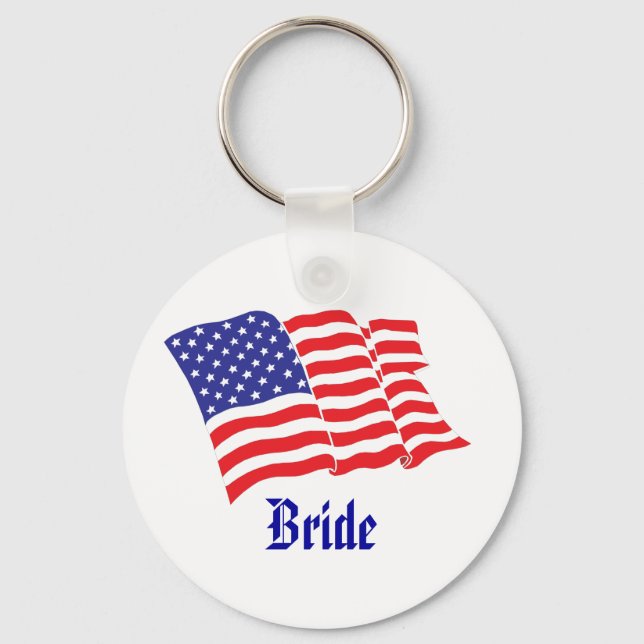 Porte-clés Mariage patriotique mariée (Recto)