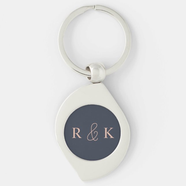 Porte-clés Mariage personnalisé monogrammed (Devant)