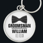 Porte-clés Mariage professionnel personnalisé<br><div class="desc">Personnalisez le nom de votre meilleur homme,  groomsmen ou tout autre invité de mariage. Conçu par Thisisnotme©</div>