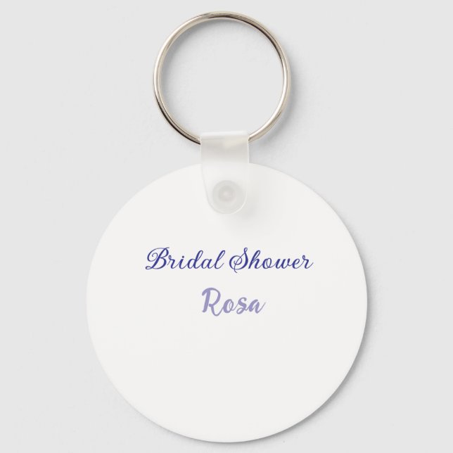 Porte-clés Mariage purple ajouter nom date élégantstyle  (Recto)
