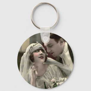 Porte-clés Mariage romantique vintage