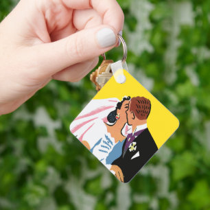 Porte-clés Mariage vintage, mariée et chambre jeunes mariés s