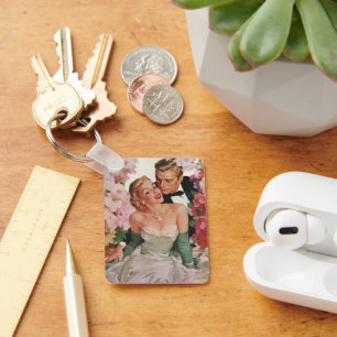 Porte-clés Mariage vintage, mariée rétro et mariée mariée mar