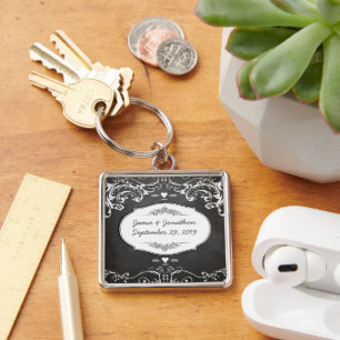 Porte-clés Mariages de typographie sur tableau noir