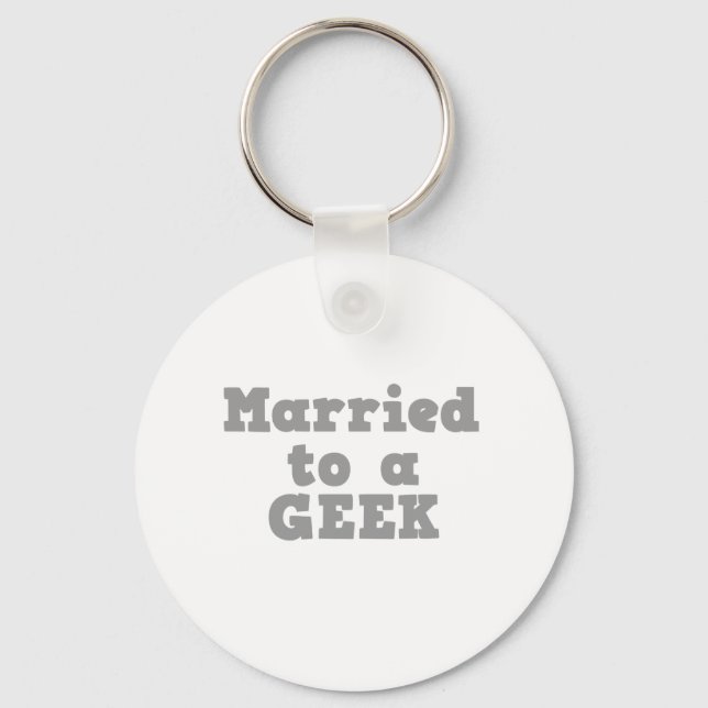 PORTE-CLÉS MARIÉ À UN GEEK (Recto)