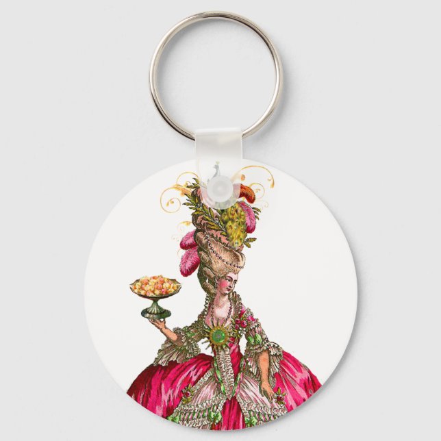 Porte-clés Marie Antoinette and Peacock Key Chain (Recto)