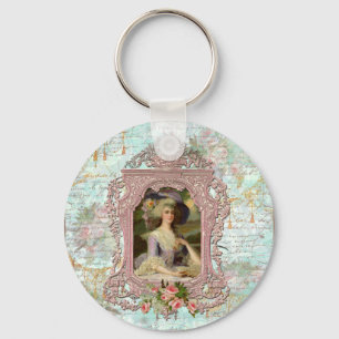 Porte-clés Marie Antoinette in Pink Frame