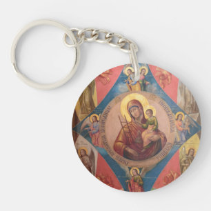 Porte-clés Marie, Jésus et les Anges
