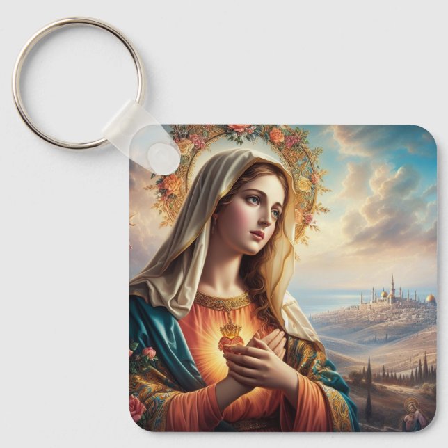 Porte-clés Marie Vierge Jésus (Recto)