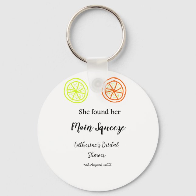 Porte-clés Mariée au citron Main Squeeze personnalisable (Recto)