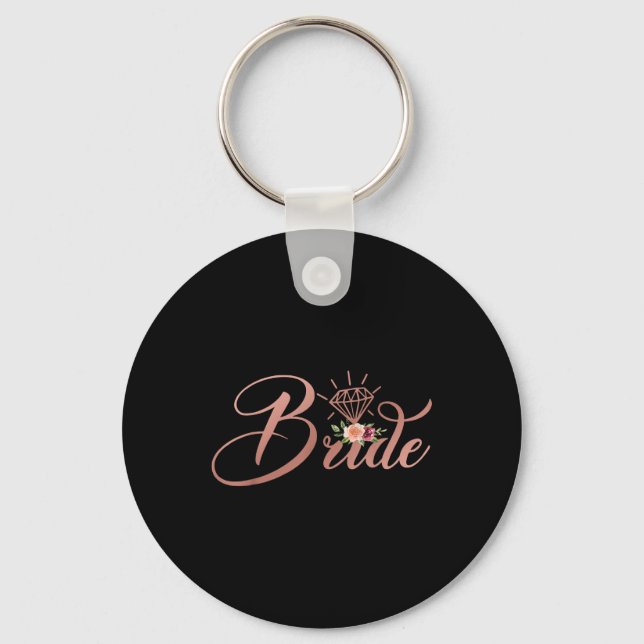 Porte-clés Mariée de Bachelorette Cadeau de Fête de Mariage F (Recto)