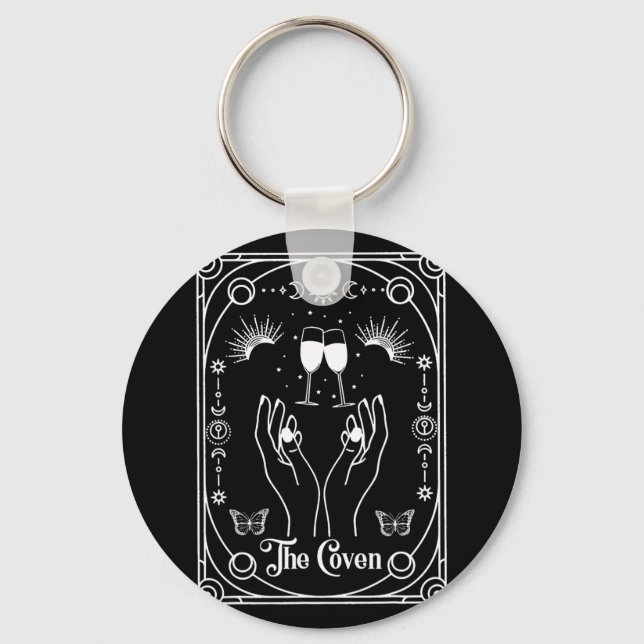 Porte-clés Mariée de Coven Gothique Sorcière Tarot Halloween  (Recto)