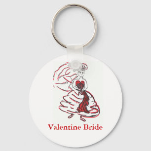 Porte-clés Mariée de la Saint Valentin