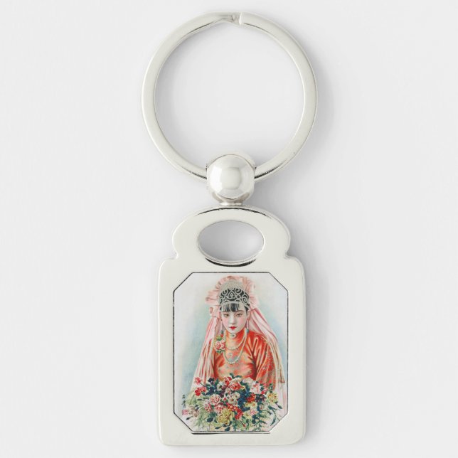 Porte-clés Mariée en rouge lors d'un mariage chinois à Shangh (Devant)