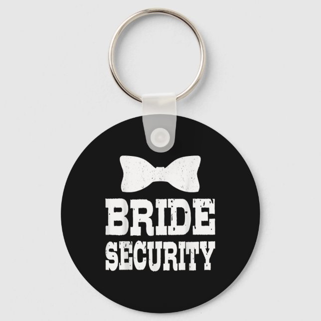 Porte-clés Mariée EVJF Sécurité Drôle Enfants Mariage Par (Recto)