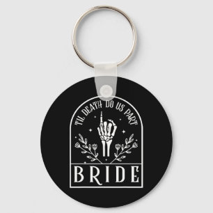 Porte-clés Mariée Groom Skeleton gothique Halloween Fiançaill