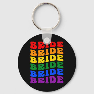 Porte-clés Mariée Lgbt Groovy Drapeau Arc-en-ciel Enterrement