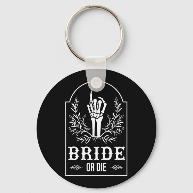 Porte-clés Mariée Ou Mourir Main De Squelette Gothique Enterr (Recto)