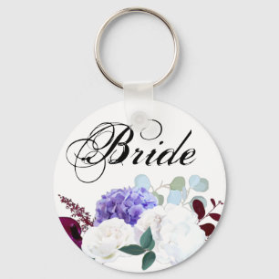 Porte-clés Mariée Porte - clé Lavender Hibiscus sur blanc