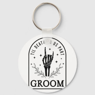 Porte-clés Mariée squelette gothique Halloween fiançailles F