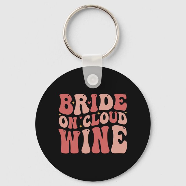 Porte-clés Mariée sur le nuage Boisson vin Groovy Enterrement (Recto)