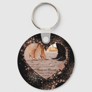Porte-clés Mariés & Joyeuse Rose Gold Lumières Scintillantes
