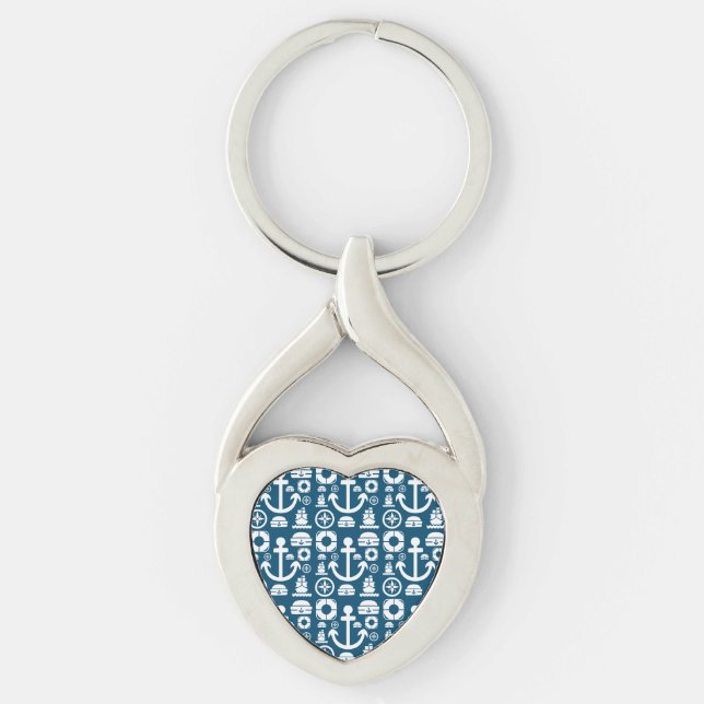 Porte-clés Marin de la marine Élément motif mer (Devant)