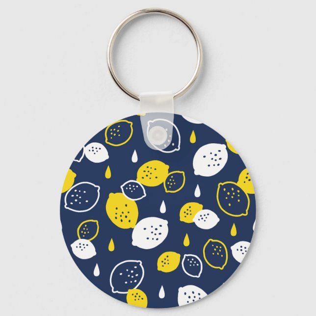 Porte-clés Marine Blue Lemon Art - Refresh Citrus Design (Recto)