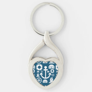 Porte-clés Marine Élément motif de mer