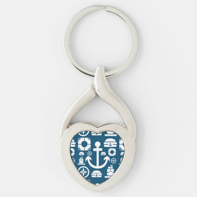 Porte-clés Marine Élément motif de mer (Devant)