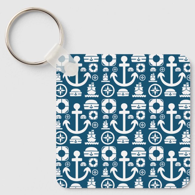 Porte-clés Marine Élément motif de mer (Recto)