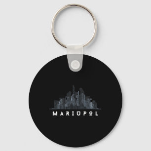 Porte-clés Mariupol Ukraine Drapeau Ville Ukrainienne Cyrilli