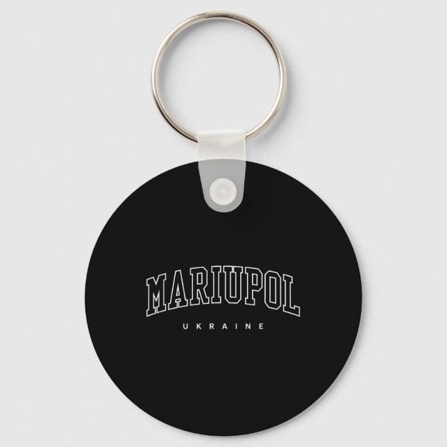Porte-clés Mariupol Ukraine Mode Varsity Athlétique Style  (Recto)