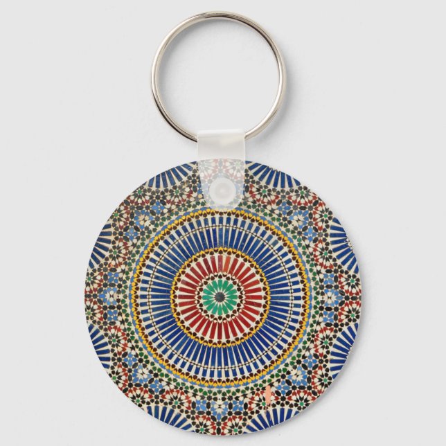 Porte-clés maroc arab mosaïque islam motif religieux (Recto)