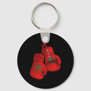 Porte-clés Maroc Gants de boxe Drapeau Fierté Marocaine Boxe