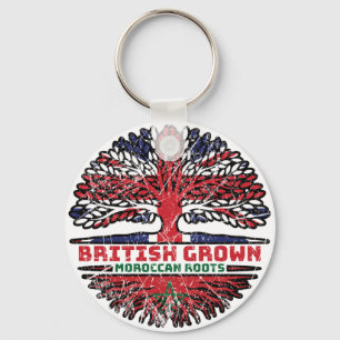Porte-clés Maroc Royaume-Uni Royaume-Uni British Tree