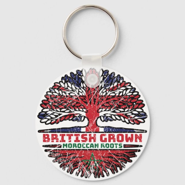 Porte-clés Maroc Royaume-Uni Royaume-Uni British Tree (Recto)