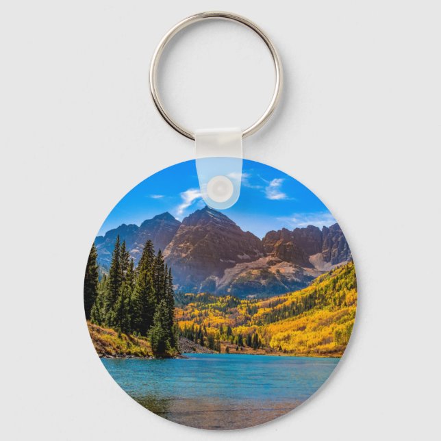 Porte-clés Maroon Bells à Aspen, Colorado (Recto)