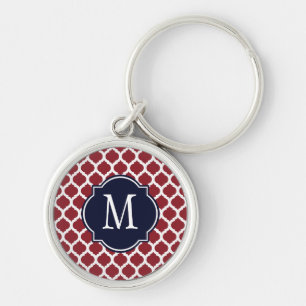Porte-clés Maroon & Blanc Motif marocain